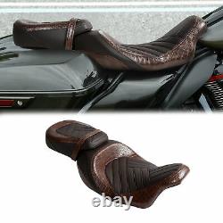 One Piece Driver Passenger Seat Fit For Harley Road King Street Glide 09-22 19