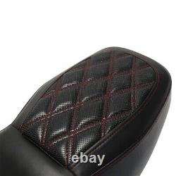 One-Piece Two-Up Red Diamond Seat For Harley Road King Street Glide 1997-2007 US