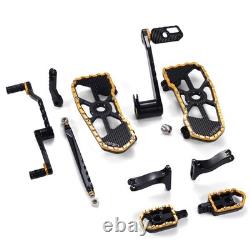 PB Racing Gold Floorboards For Harley Touring Road King Street glide CVO 2014-UP