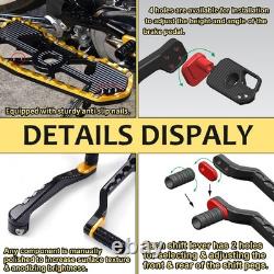 PB Racing Gold Floorboards For Harley Touring Road King Street glide CVO 2014-UP