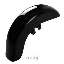 Painted Black Front Fender Fit For Harley Touring Road King Street Glide 1989-13