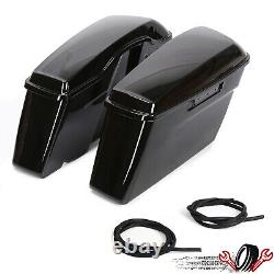 Painted Hard Saddle Bags For Harley Touring Road King Street Glide 2014-2024