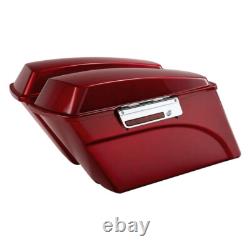 Painted Red Hard Saddle Bags Fit For Harley Touring Road King Street Glide 94-13