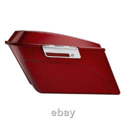 Painted Red Hard Saddle Bags Fit For Harley Touring Road King Street Glide 94-13