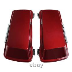 Painted Red Hard Saddle Bags Fit For Harley Touring Road King Street Glide 94-13