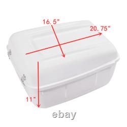 Painted White Police Trunk Fit For Harley Road King Street Glide Touring
