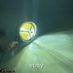 Pair 4.5 LED Spot Passing Fog Lights For Harley Road King Street Glide Touring