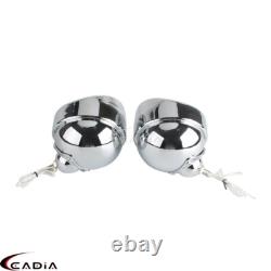 Pair 4.5 LED Spot Passing Fog Lights For Harley Road King Street Glide Touring