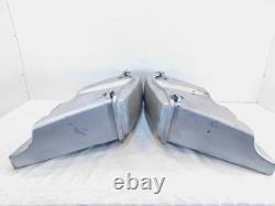 Pair Harley Davidson Road King Street & Electra Glide Silver Side Saddlebags