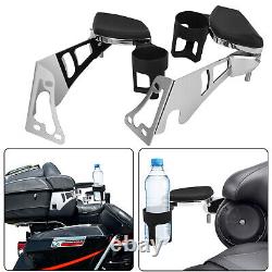 Pair Rear Passenger Armrest For 97-13 Harley Road King Street Glide Road Glide