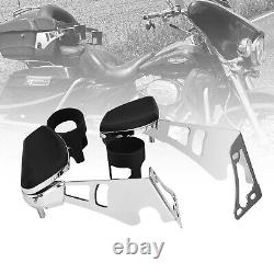 Pair Rear Passenger Armrest For 97-13 Harley Road King Street Glide Road Glide