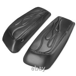 Pair Saddlebag Lid Bra Covers For Harley Touring Road King Street Glide 2014-up