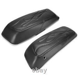 Pair Saddlebag Lid Bra Covers For Harley Touring Road King Street Glide 2014-up