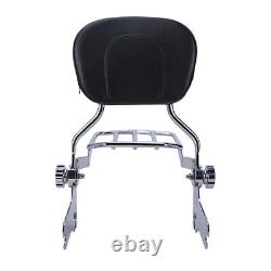 Passenger Backrest Sissy Bar For Harley Touring CVO Road King Street Glide 97-08