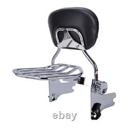 Passenger Backrest Sissy Bar For Harley Touring CVO Road King Street Glide 97-08