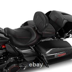 Passenger Seat Backrest Road King Street/Road/Electra Glide 2014-2023 Black Red