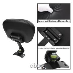 Plug-In Driver Backrest Rider Sissy Bar Fit for Harley Touring Road King Street