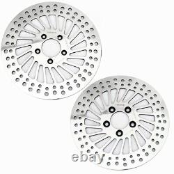 Polish 11.8 Front Rear Brake Rotors For Harley FLHX Street Glide FLHR Road King