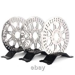 Polished 11.8 Front Rear Brake Rotors for Harley Road King Street Glide 08-13