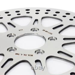 Polished 11.8 Front Rear Brake Rotors for Harley Road King Street Glide 08-13