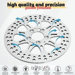 Polished 11.8 Front Rear Brake Rotors for Harley Road King Street Glide 08-13