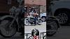 Raw Girl With Classic Harley Davidson Road King On The Street
