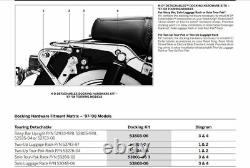 Razor Pack Trunk Backrest Rack For Harley Tour Pak Road King Street Glide 97-08