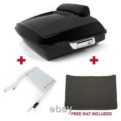 Razor Pack Trunk withBackrest + Mount Rack For Harley Road King Street Glide 97-08