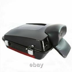 Razor Tour Pack Trunk with Backrest Pad For 97-13 Harley Davidson Road King/ Glide