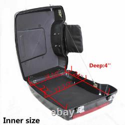 Razor Tour Pack Trunk with Backrest Pad For 97-13 Harley Davidson Road King/ Glide