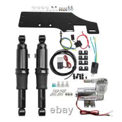 Rear Air Ride Suspension Kit Fit For Harley Touring Road King Street Glide 94+