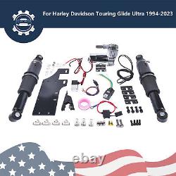 Rear Air Ride Suspension Set For Harley Touring Road King Street Glide 1994-2023