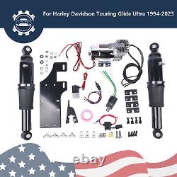 Rear Air Ride Suspension Set For Harley Touring Road King Street Glide 1994-2023