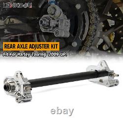 Rear Axle Adjust Bracket Kit For Harley Touring Electra Street Glide Road King