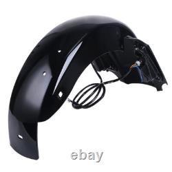 Rear Extended Fender w LED Light For Harley Touring Road King Street Glide 93-08