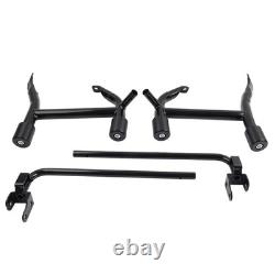 Rear Saddle Bag Guards Crash Bar For Harley Touring Street Glide Road King 09-25