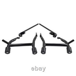 Rear Saddle Bag Guards Crash Bar For Harley Touring Street Glide Road King 09-25