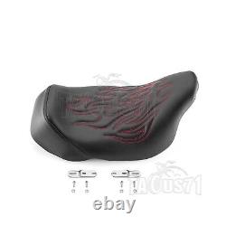 Red Fire Solo Seat For Harley Touring Road King Glide CVO Street Glide 2008-UP