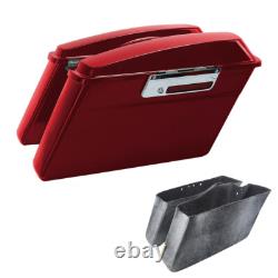 Red Hard Bags Saddlebag Fit For Harley Touring Road King Street Glide 1994-2013