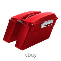 Red Hard Bags Saddlebag Fit For Harley Touring Road King Street Glide 1994-2013