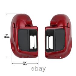 Red Lower Vented Leg Fairings For Harley Touring Road King Street Glide 2014-24