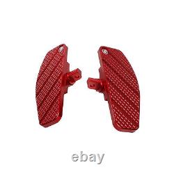 Red Passenger Pad Footboard for Harley Touring Road King Street Glide FLHT 16-24