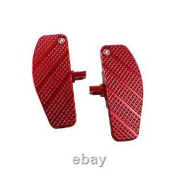 Red Passenger Pad Footboard for Harley Touring Road King Street Glide FLHT 16-24