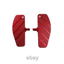 Red Passenger Pad Footboard for Harley Touring Road King Street Glide FLHT 16-24