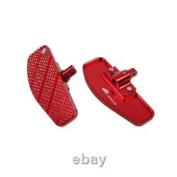 Red Passenger Pad Footboard for Harley Touring Road King Street Glide FLHT 16-24