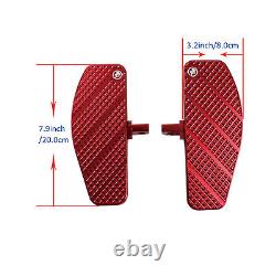 Red Passenger Pad Footboard for Harley Touring Road King Street Glide FLHT 16-24