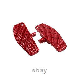 Red Passenger Pad Footboard for Harley Touring Road King Street Glide FLHT 16-24