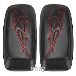 Red Saddlebag Lid Bra Covers For Harley 2014-UP Touring Road King Street Glide