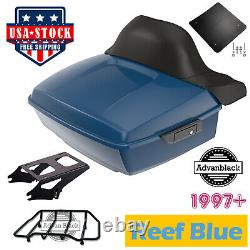 Reef Blue King Tour Pack Wrap Around Fits Harley Street Road King Glide 97+