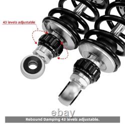 Remote Reservoir Rear Shocks Fit Road King Street Glide Electra Glide 2014-2024